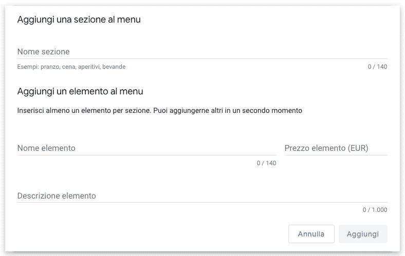 Aggiungi il menu del tuo ristorante sulla tua scheda Google My Business! 2